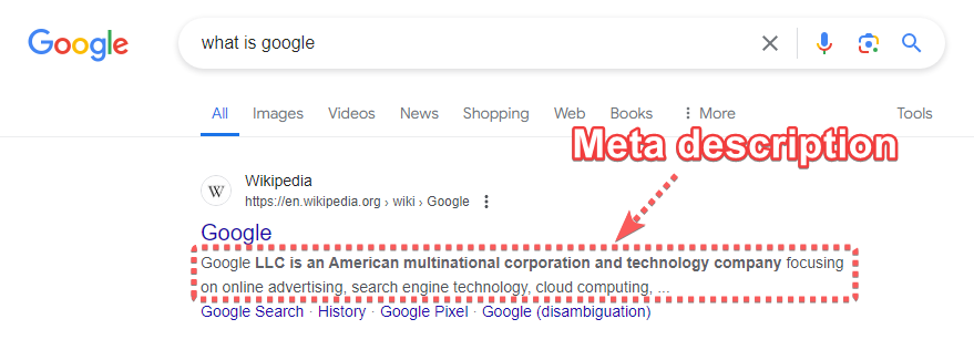 Meta description